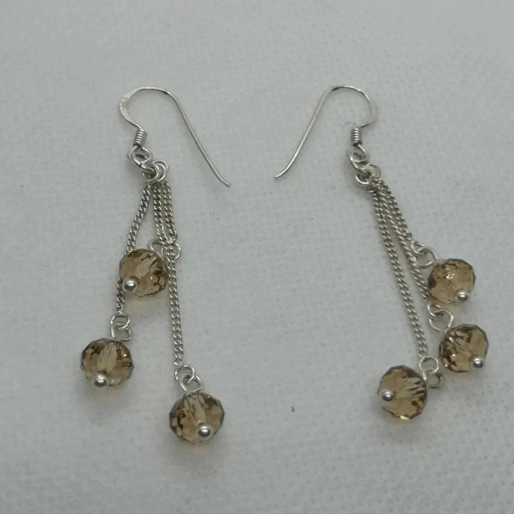 Sterling dangle earrings - Picture 2 of 2